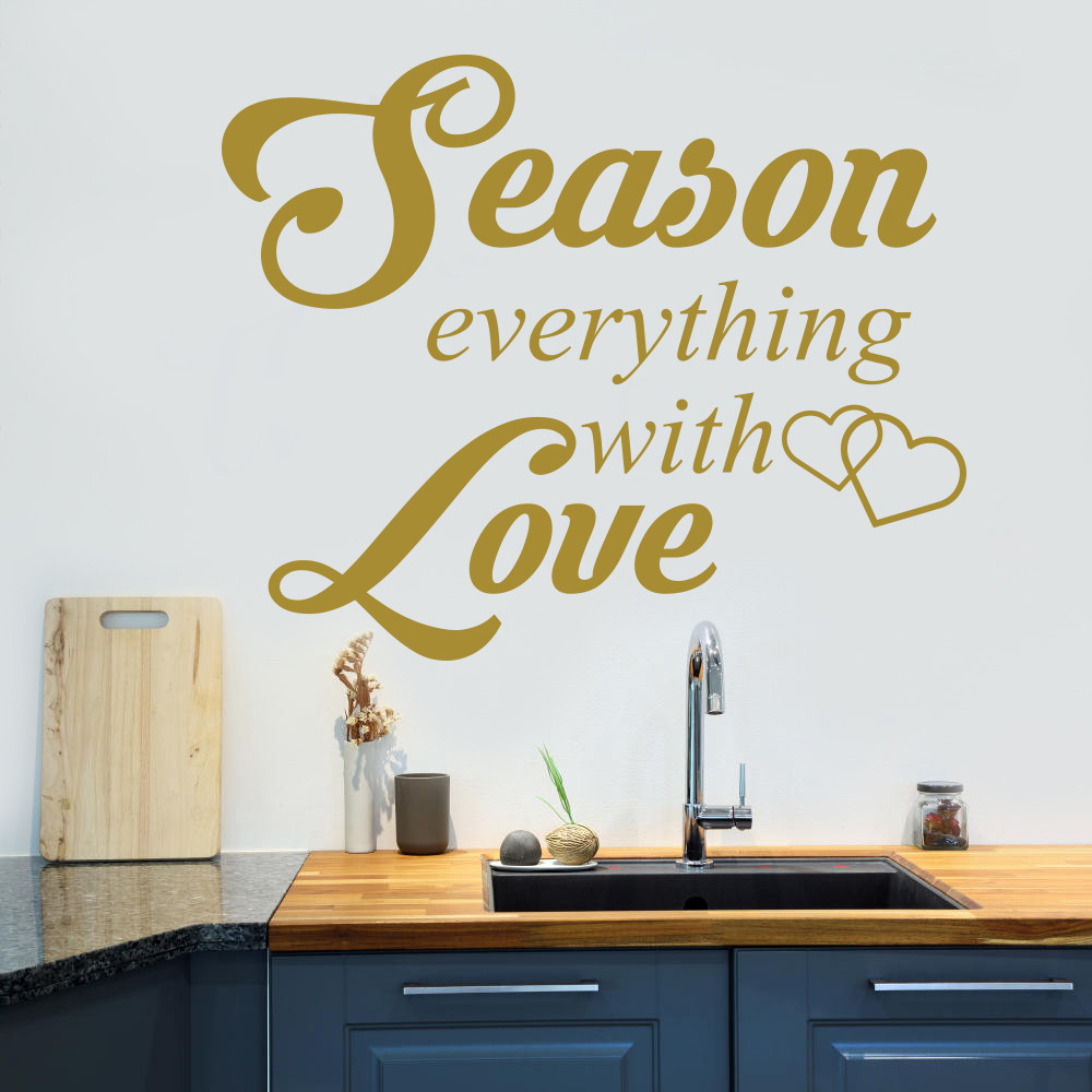 Wall Decals Quote Season Everything With Love Decal Kitchen Decor Home Art MA195