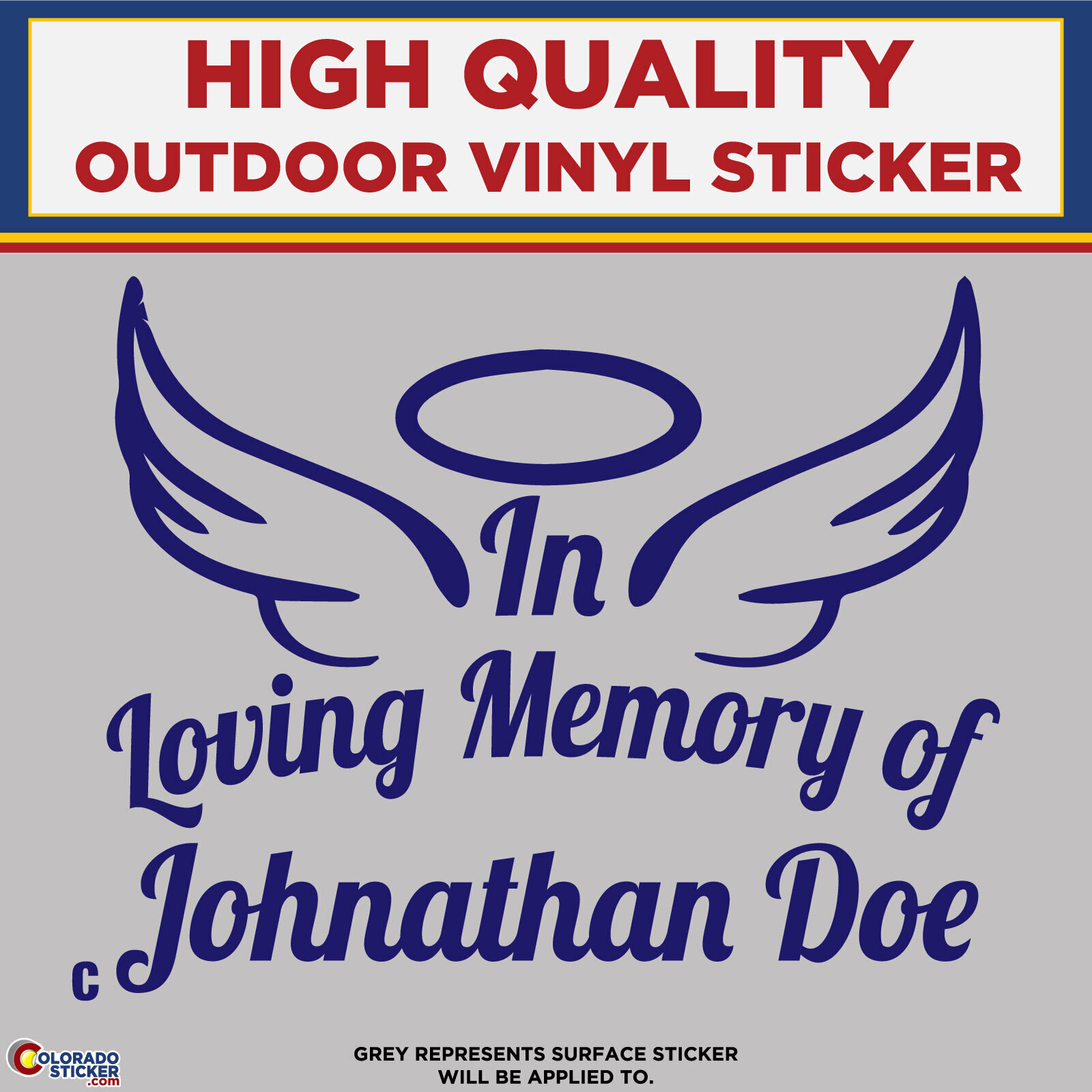 In Loving Memory – C, High Quality Die Cut Vinyl Sticker Decals