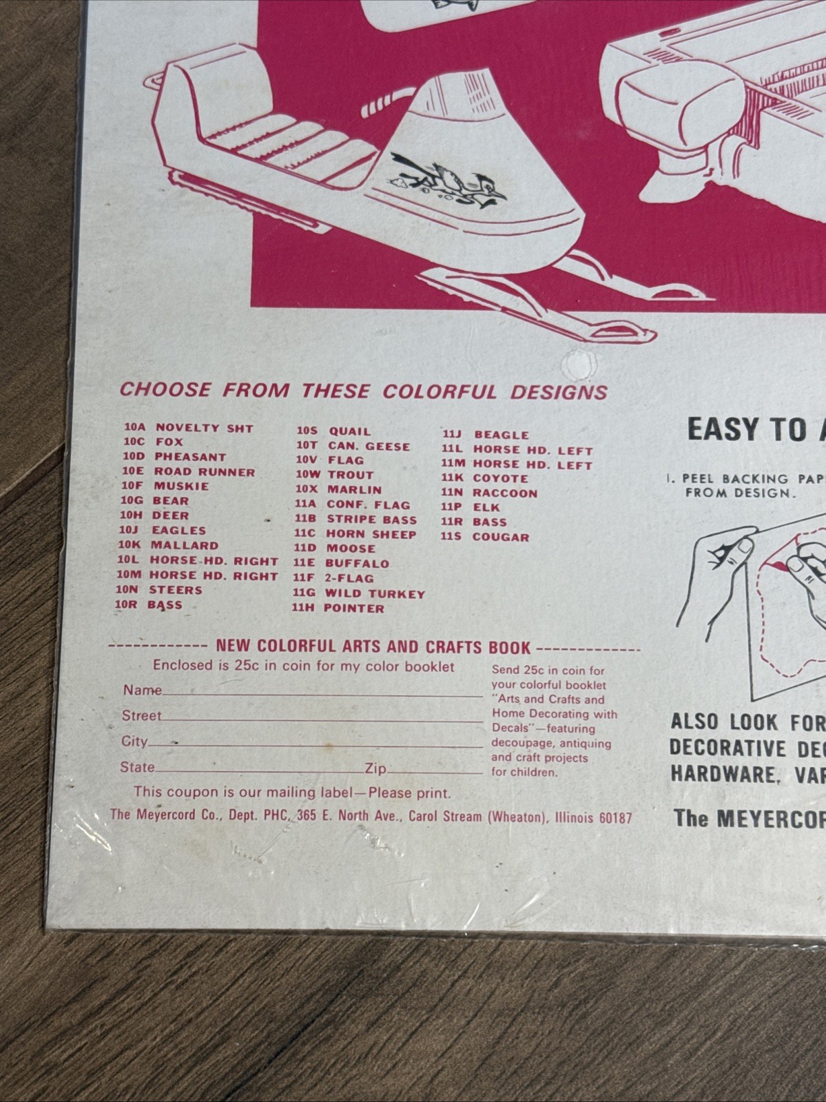 Vintage 1960s 1970s NOS Decal Metercord Sport-Stik Novelty 5 Stickers on Sheet