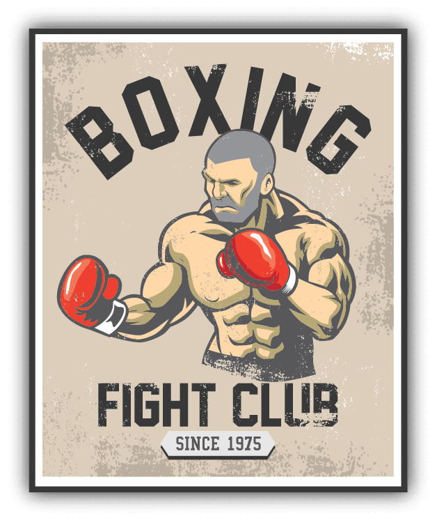 Boxing Fight Club Sport Grunge Car Bumper Sticker Decal