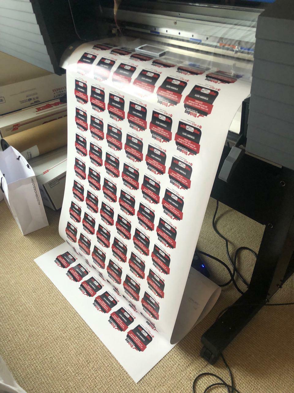 100 Custom Printed Stickers | Die Cut Vinyl | Bulk product labels | vinyl labels