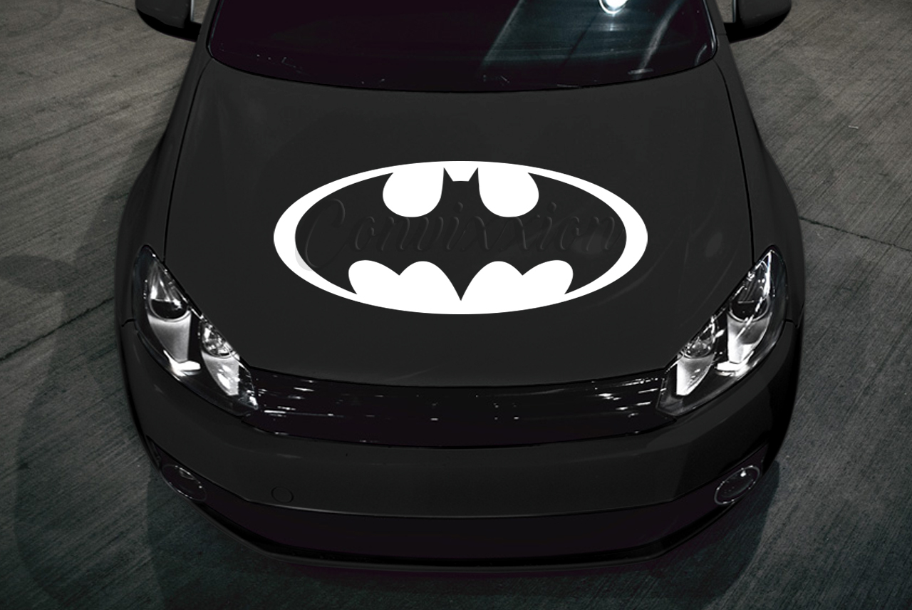 Classic Batman Hood Decal Car Truck Door Glass Vinyl 32" Single Color