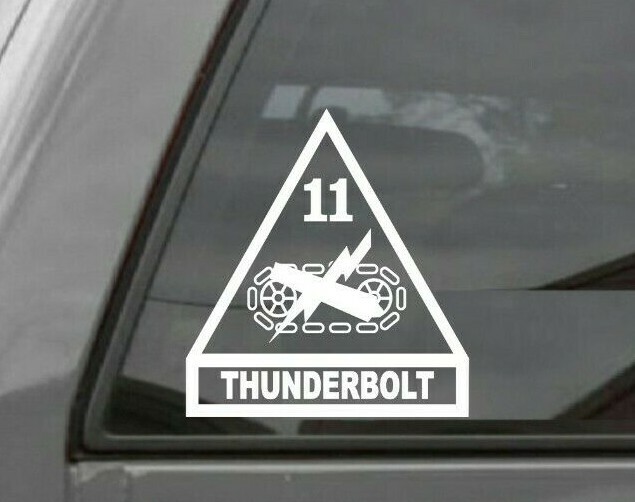 11th ARMORED DIVISION THUNDERBOLT Vinyl Decal Sticker