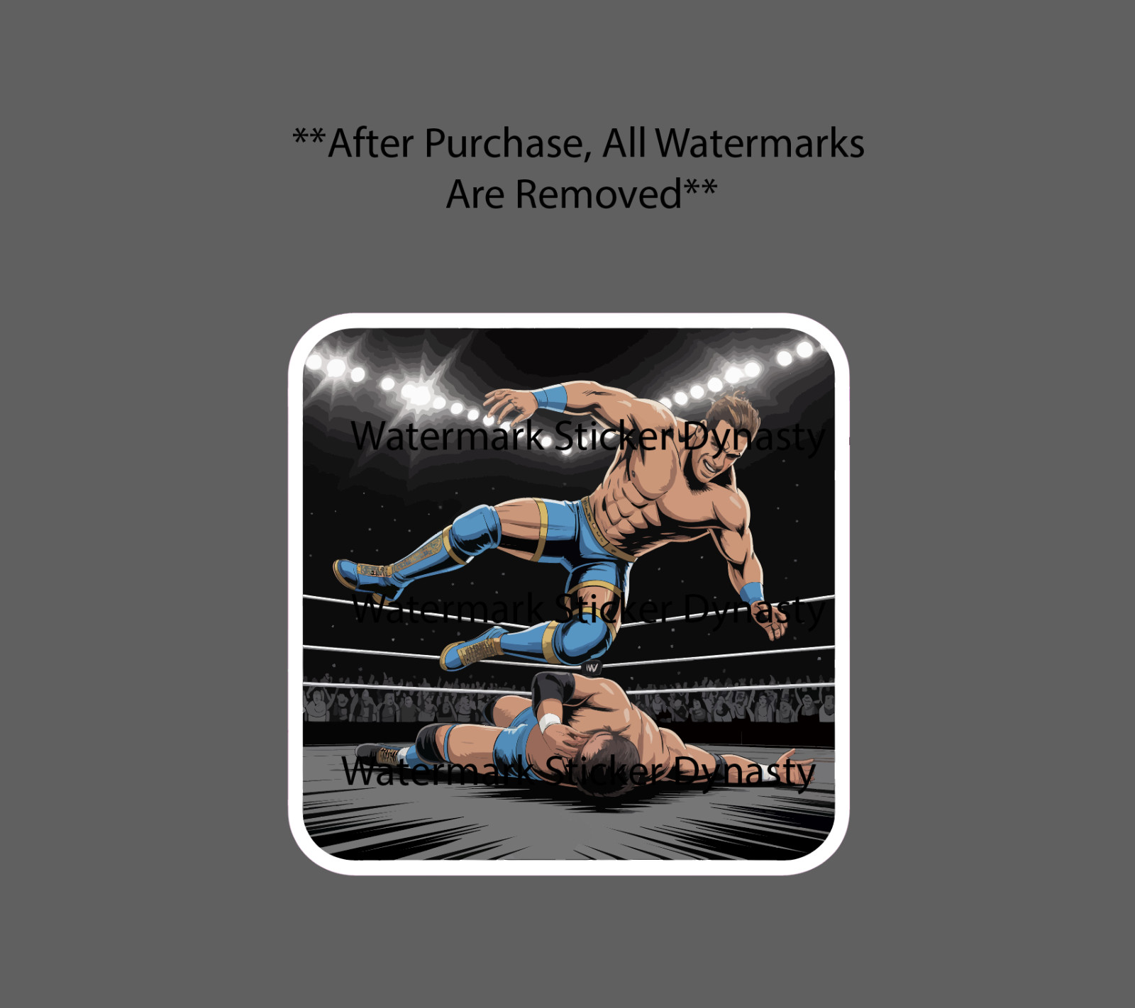 Wrestler Sticker Waterproof Decal Sports Show Movie Professional Wrestling NEW