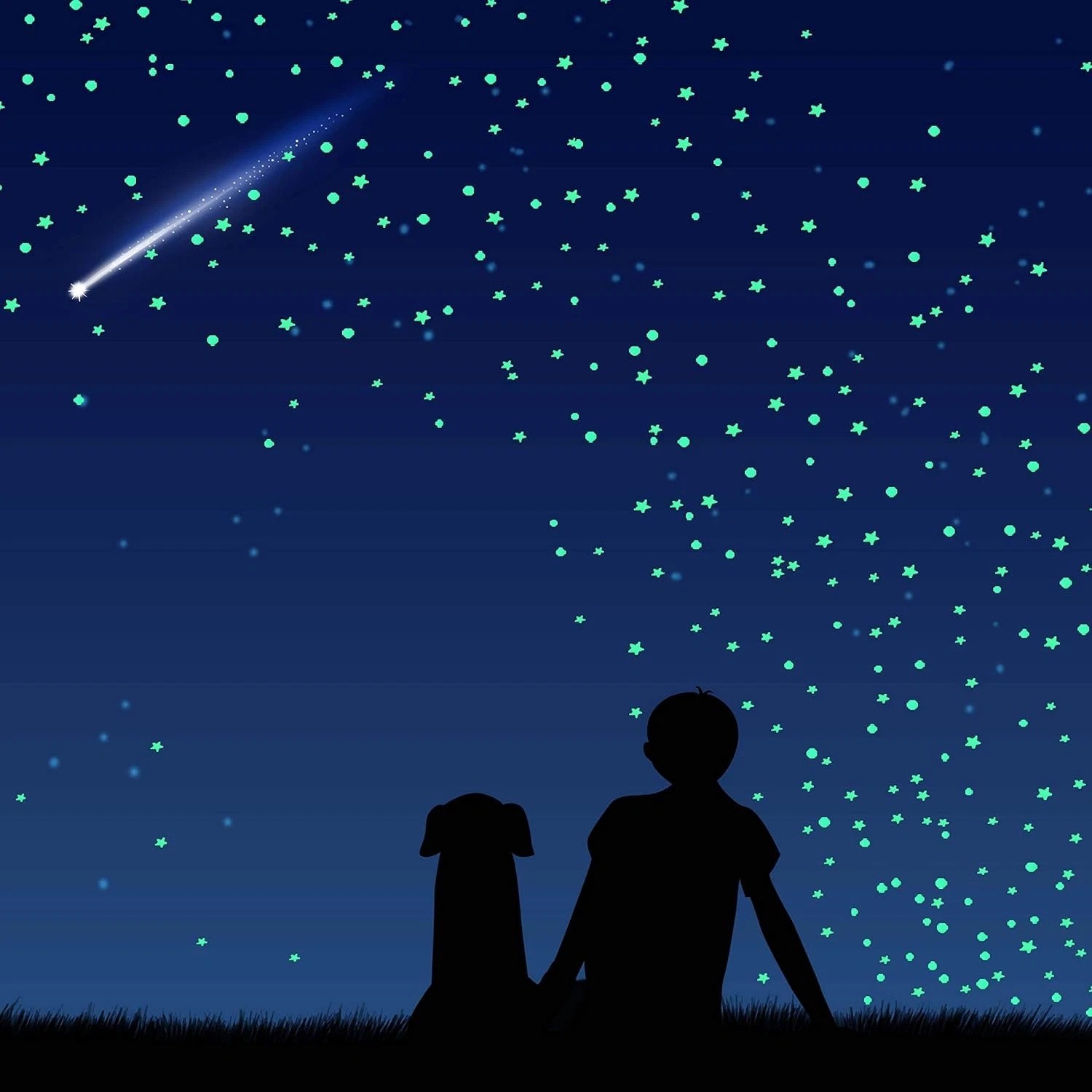 808 PCS Glow in the Dark Stars for Ceiling, Glowing Wall Decals Decor Stickers,