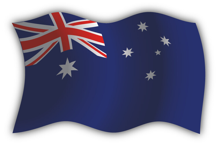 Australia Flag Wave Car Bumper Sticker Decal
