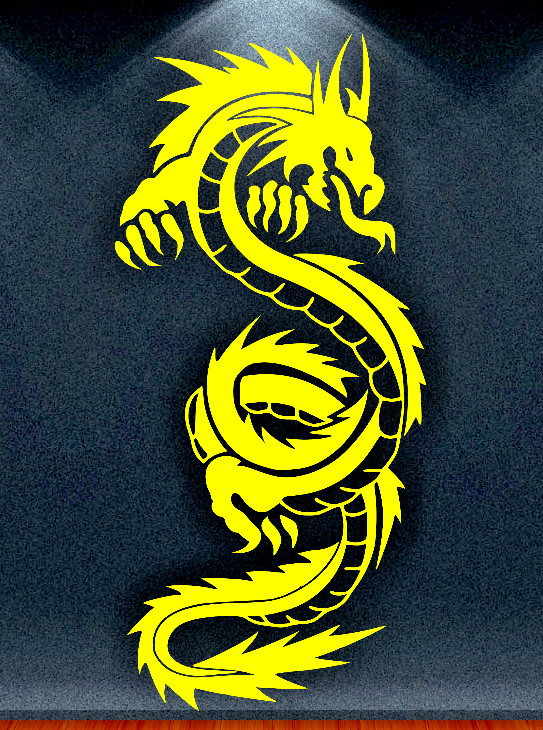 DRAGON – TRIBAL WALL ART – LARGE WALL VINYL DECAL STICKER – COLOR CHOICES