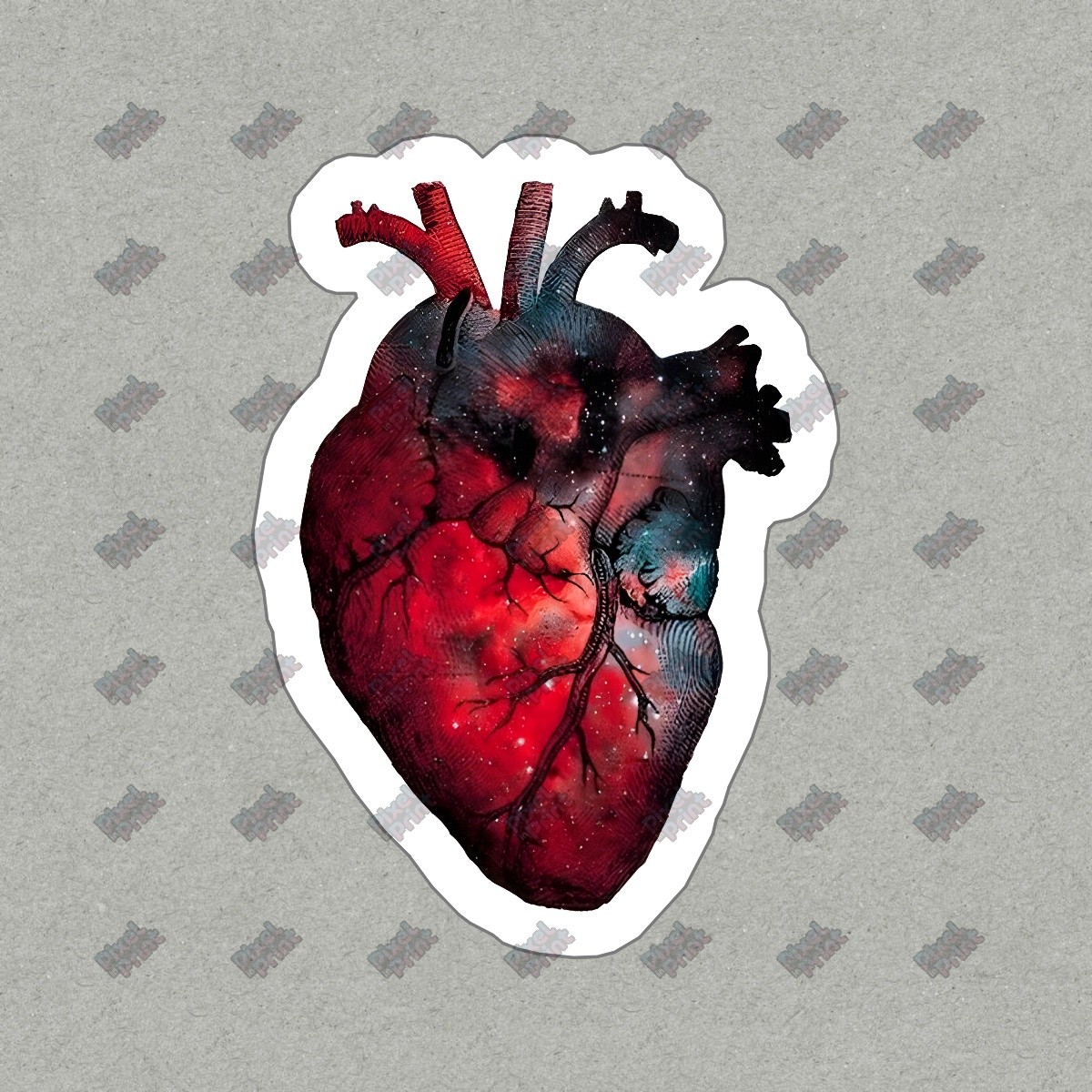 Unique Cosmic Heart Vinyl Sticker Artistic Heart Decal for Home #508538