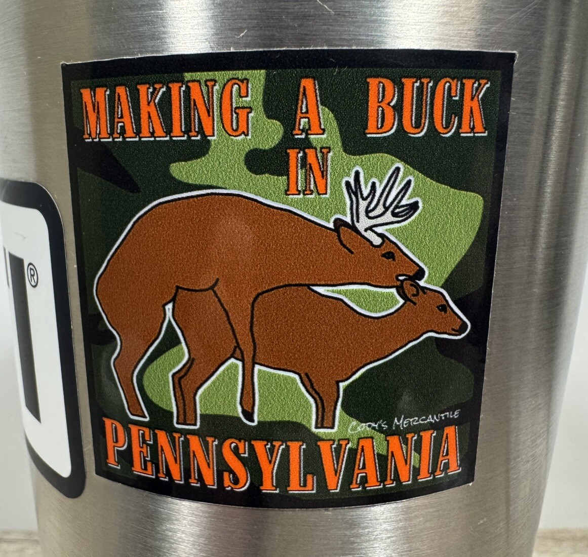 Make A Buck in Pennsylvania Novelty 2" Square Sticker Whitetail Deer Hunting PA