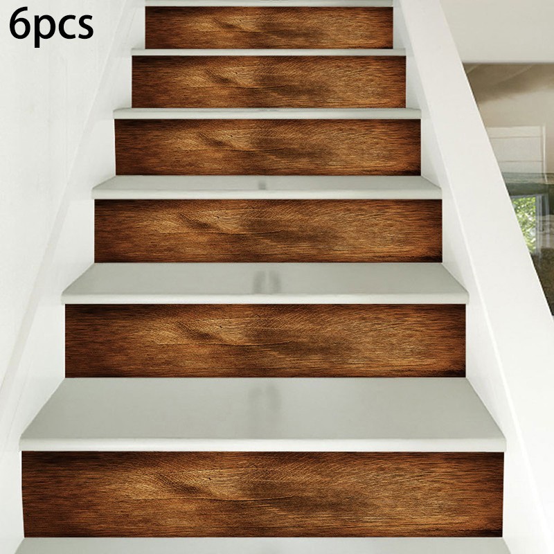 Brandnew New Practical Stair Stickers Decoration Wood Pattern 18 * 100cm