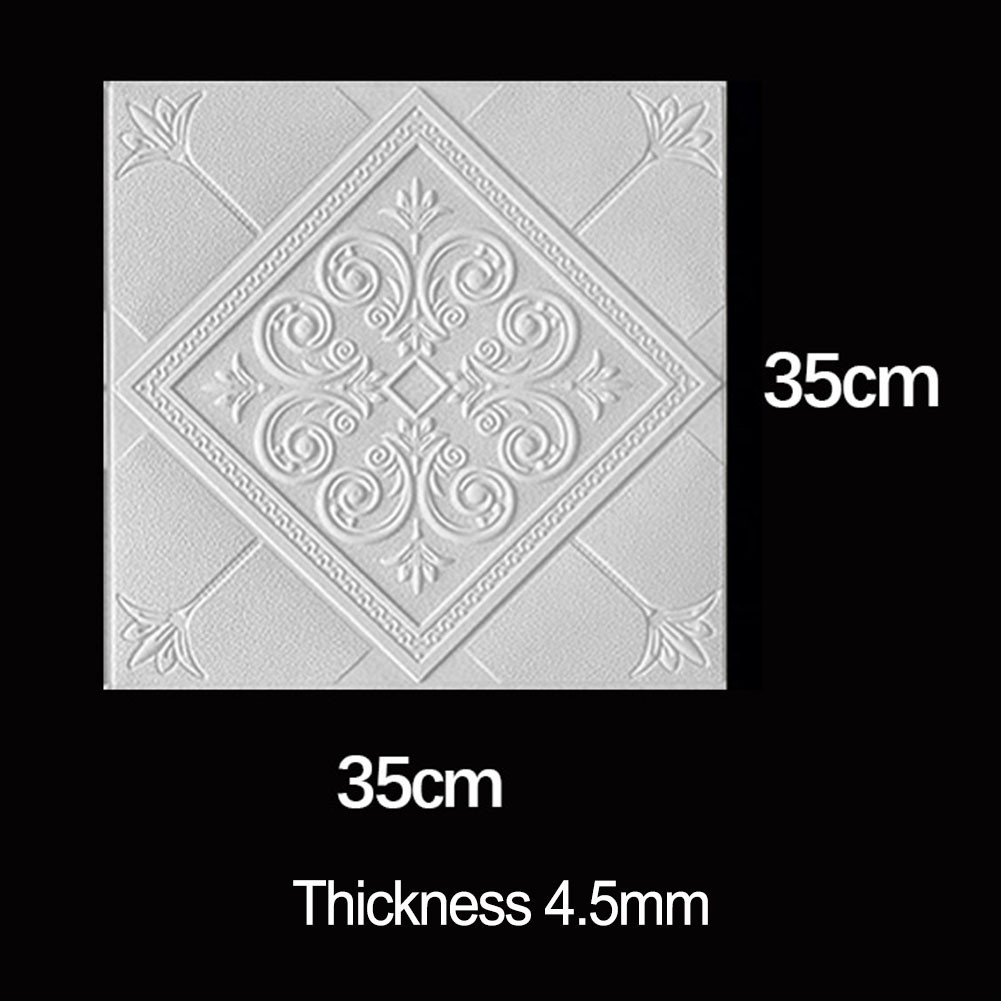 35CM Waterproof White Wall Stickers 10PCS XPE Foam Decorative for Various Rooms