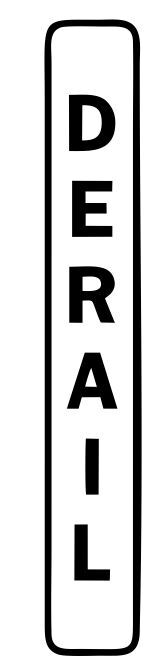 Derail Railroad Railway Train Sticker Decal R7312