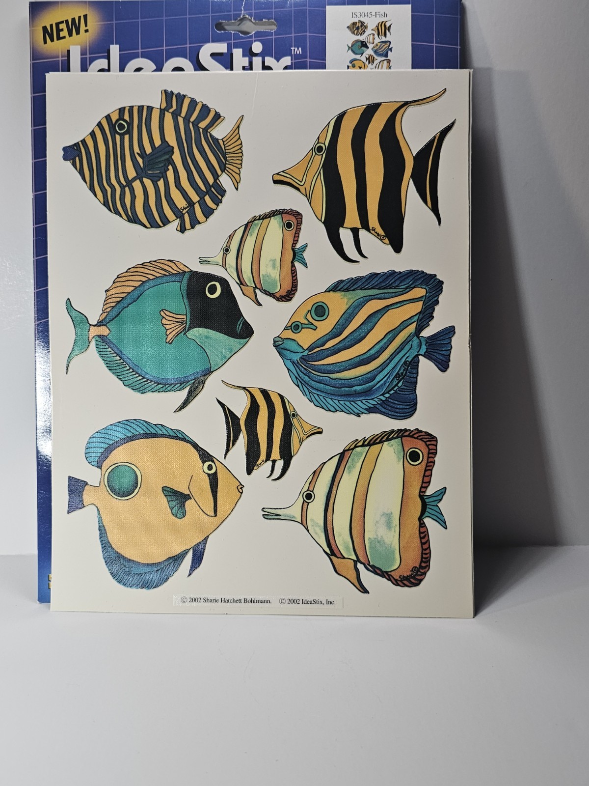 VTG IdeaStix Tropical Fish Accent Peel & Stick Wall Décor Stickers 2 Sheets NOS
