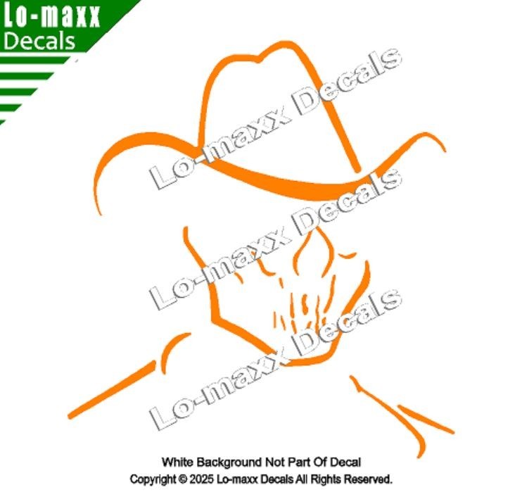 Cowboy Skull Biker Gothic Vinyl Decal Western Sticker for Truck Car Laptop