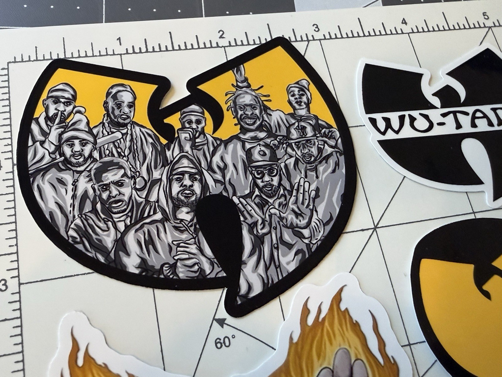 Wu Tang Clan Stickers 6 Sticker Lot
