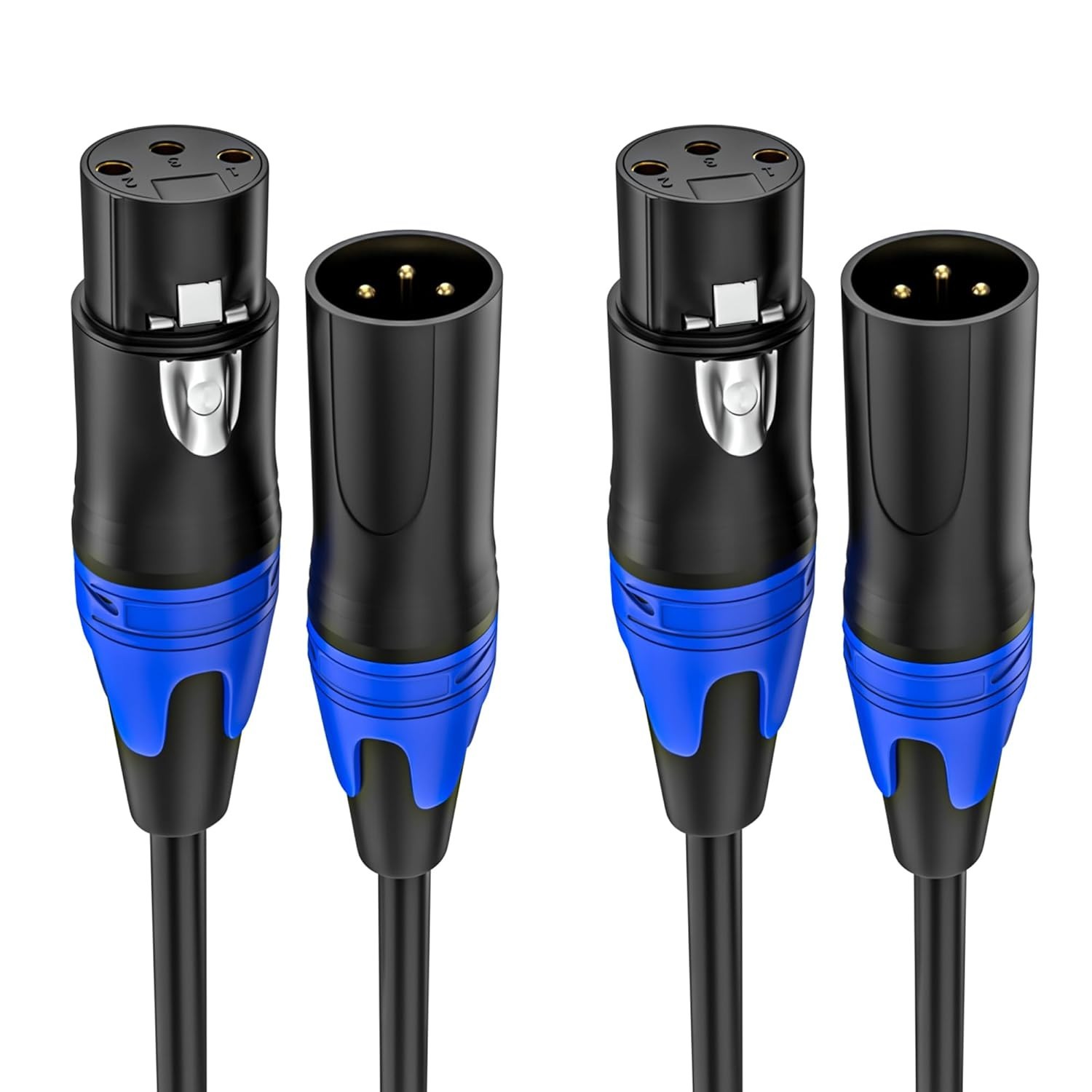 2 Pack, 25 FT XLR Male to Female Cable Professional Balanced Microphone Lead …