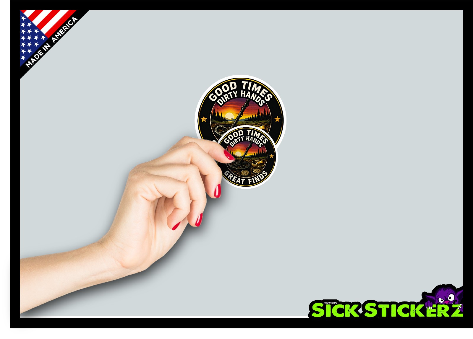 Metal Detector Hobby Sticker Decal Car Truck Window Dirt Fishing Coins Gold