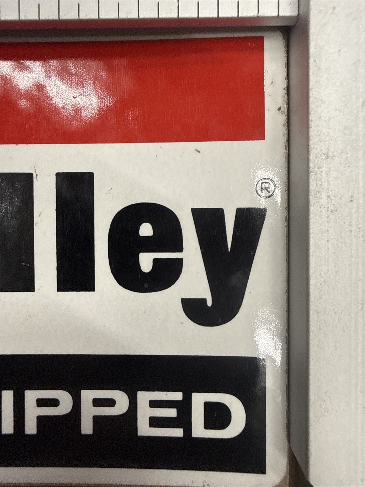 Vintage Holley Equipped Decal -3 1/4" x 3 1/2" "- Circa early 1980's