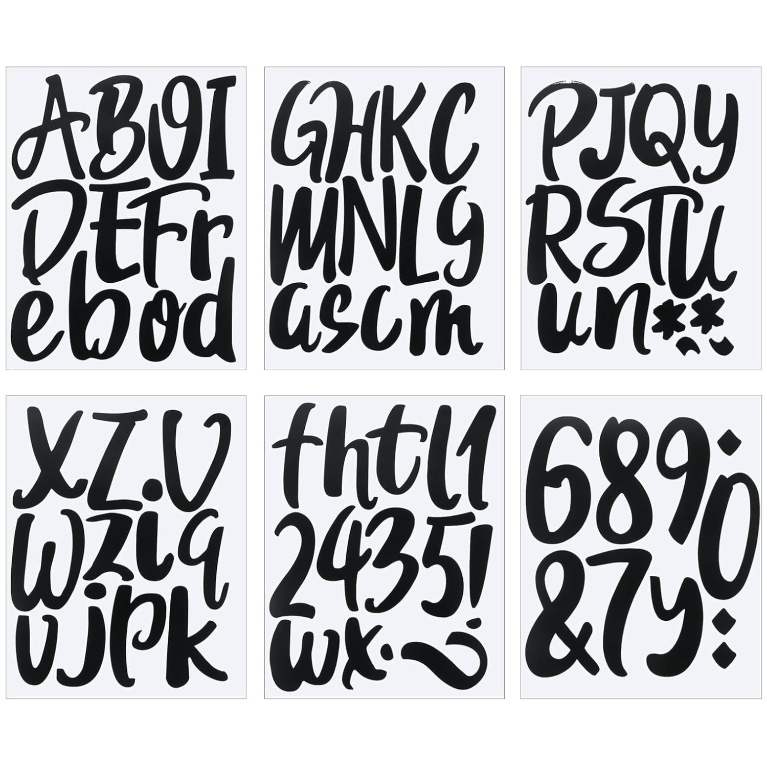 Large Vinyl Letters Set – Self Adhesive, 6 Inch, 576 Pieces
