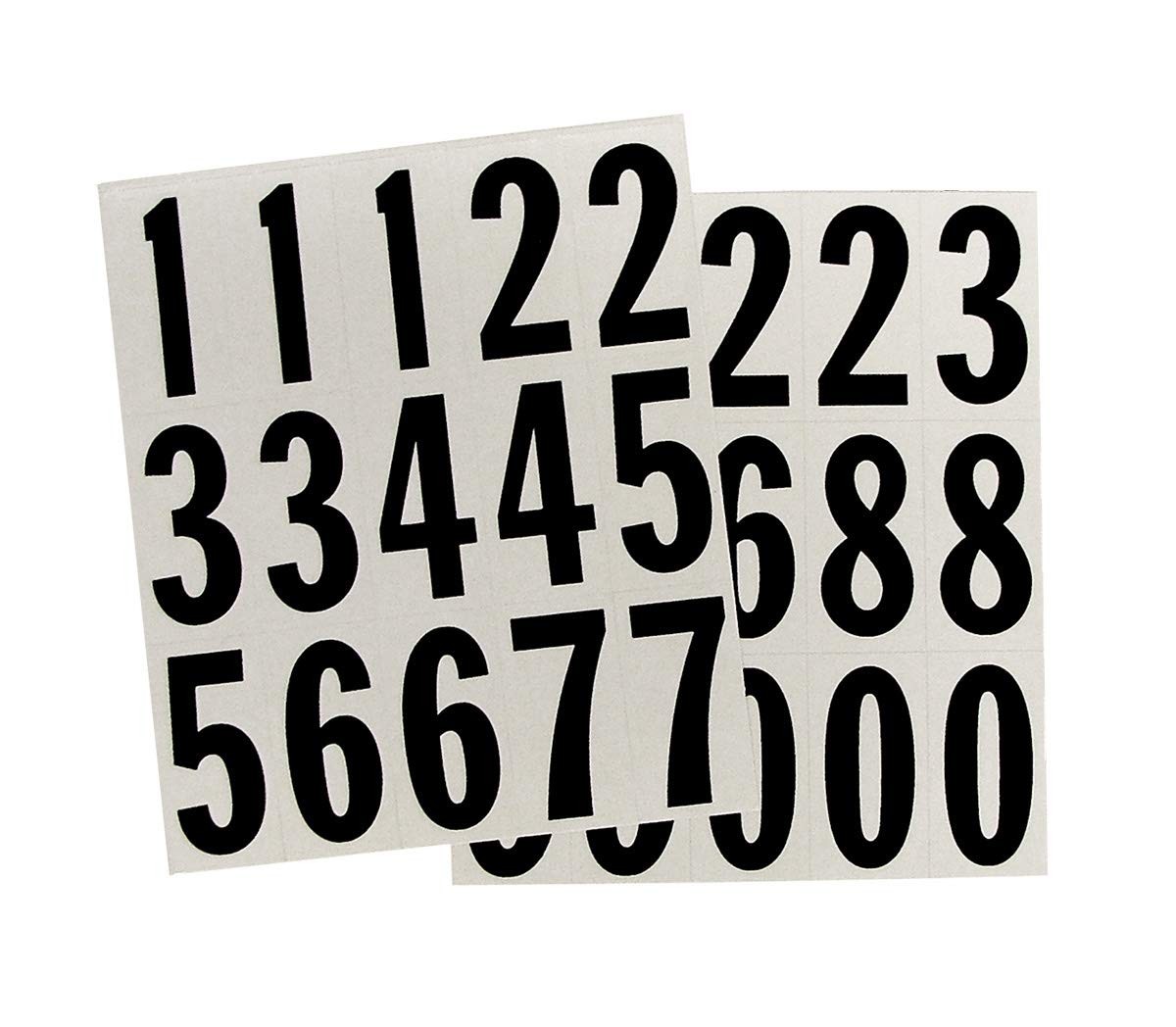 2 Inch Black Reflective Self Adhesive House Number Stickers for Mailboxes