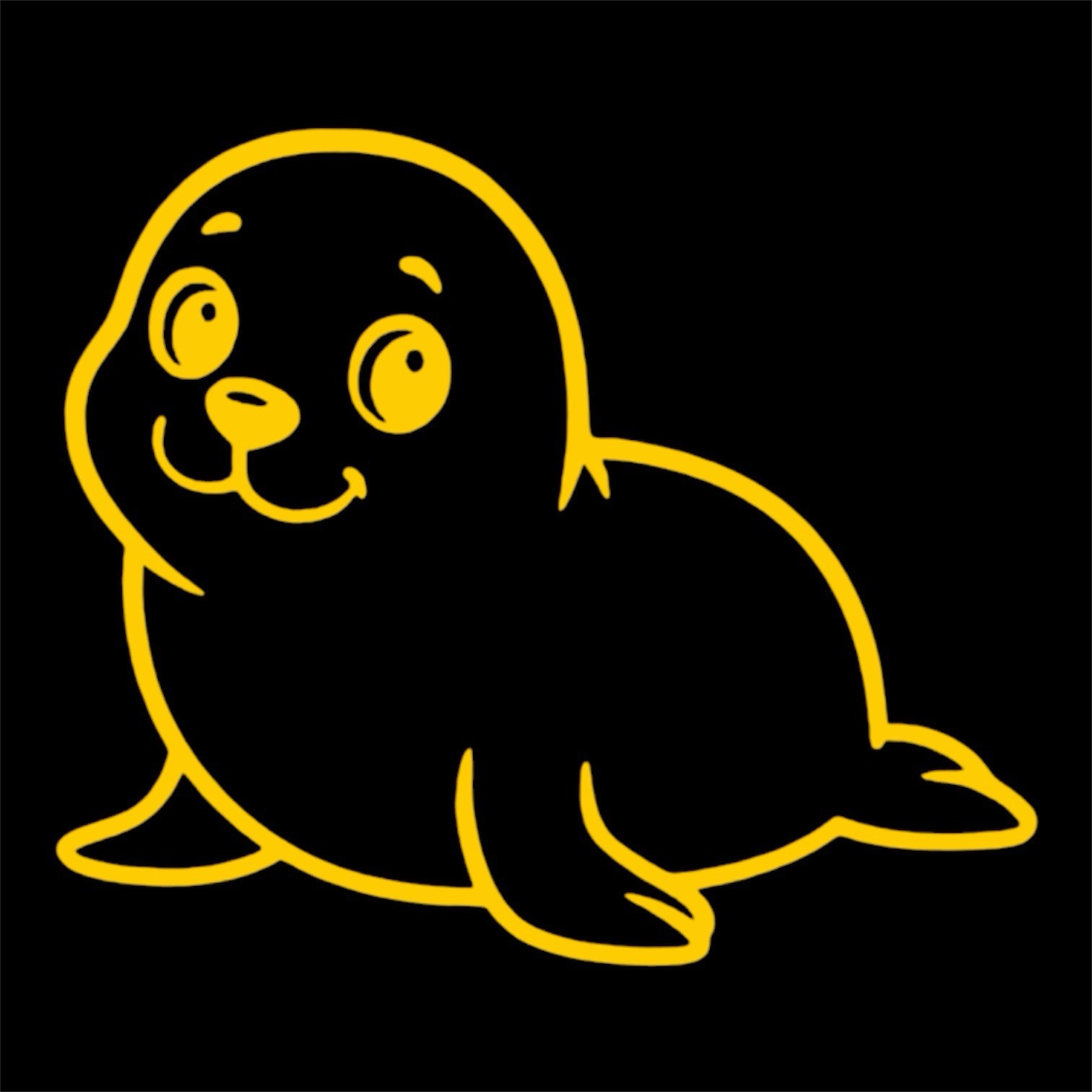 Baby Seal Decal for car Windows Laptops most Smooth Surfaces