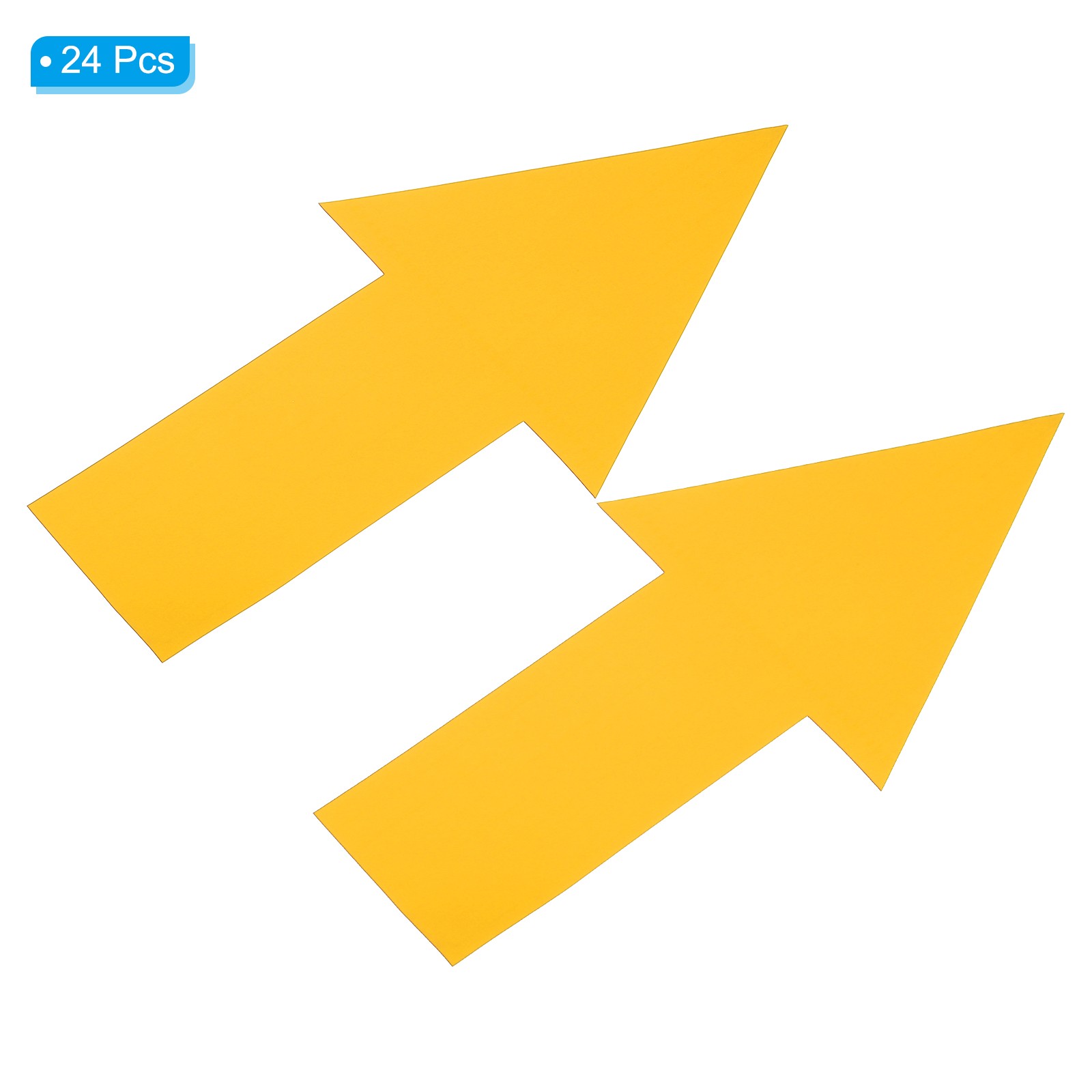 Directional Arrow Sticker, 24pcs 12" PVC for Wall Floor Marking, Yellow