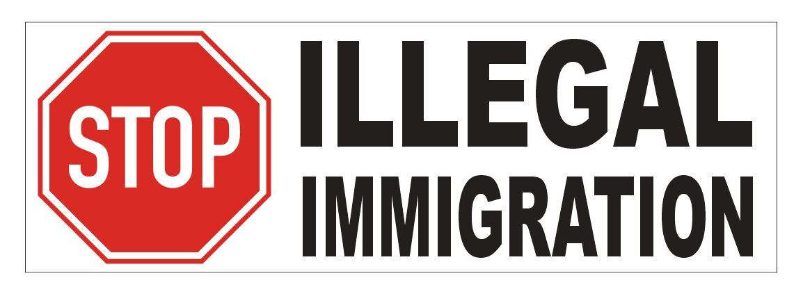 Stop Illegal Immigration Trump Bumper Sticker D7394