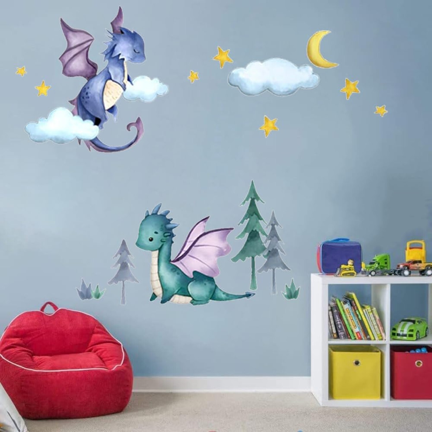 Dinosaur Wall Decals Baby Nursery Wall Decor Dino Wall Stickers Toddler Playr…