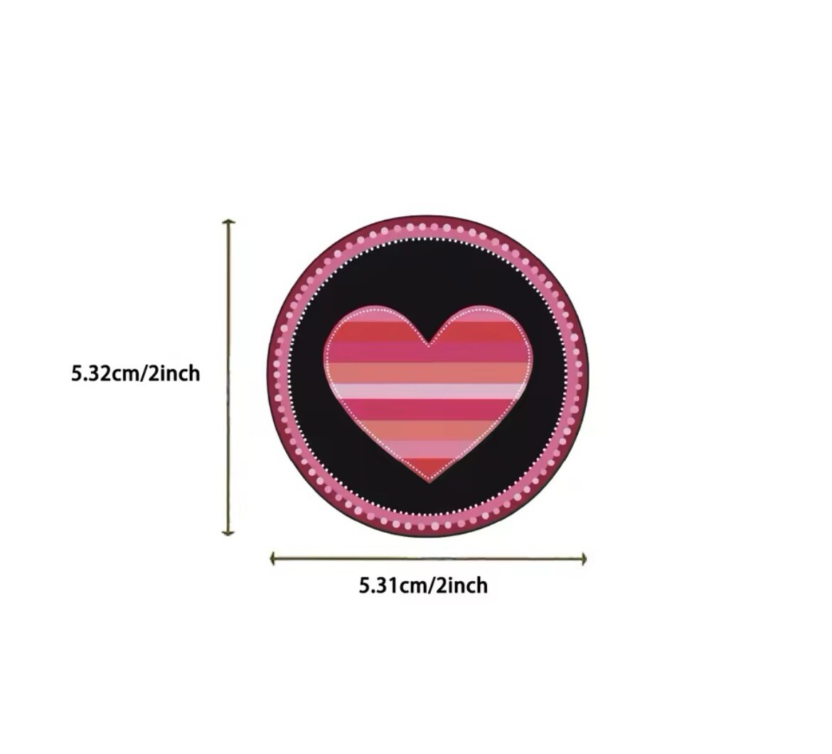 Valentines Day Envelope Style Stickers 50pk Mixed Fun Stickers Hearts Valentines