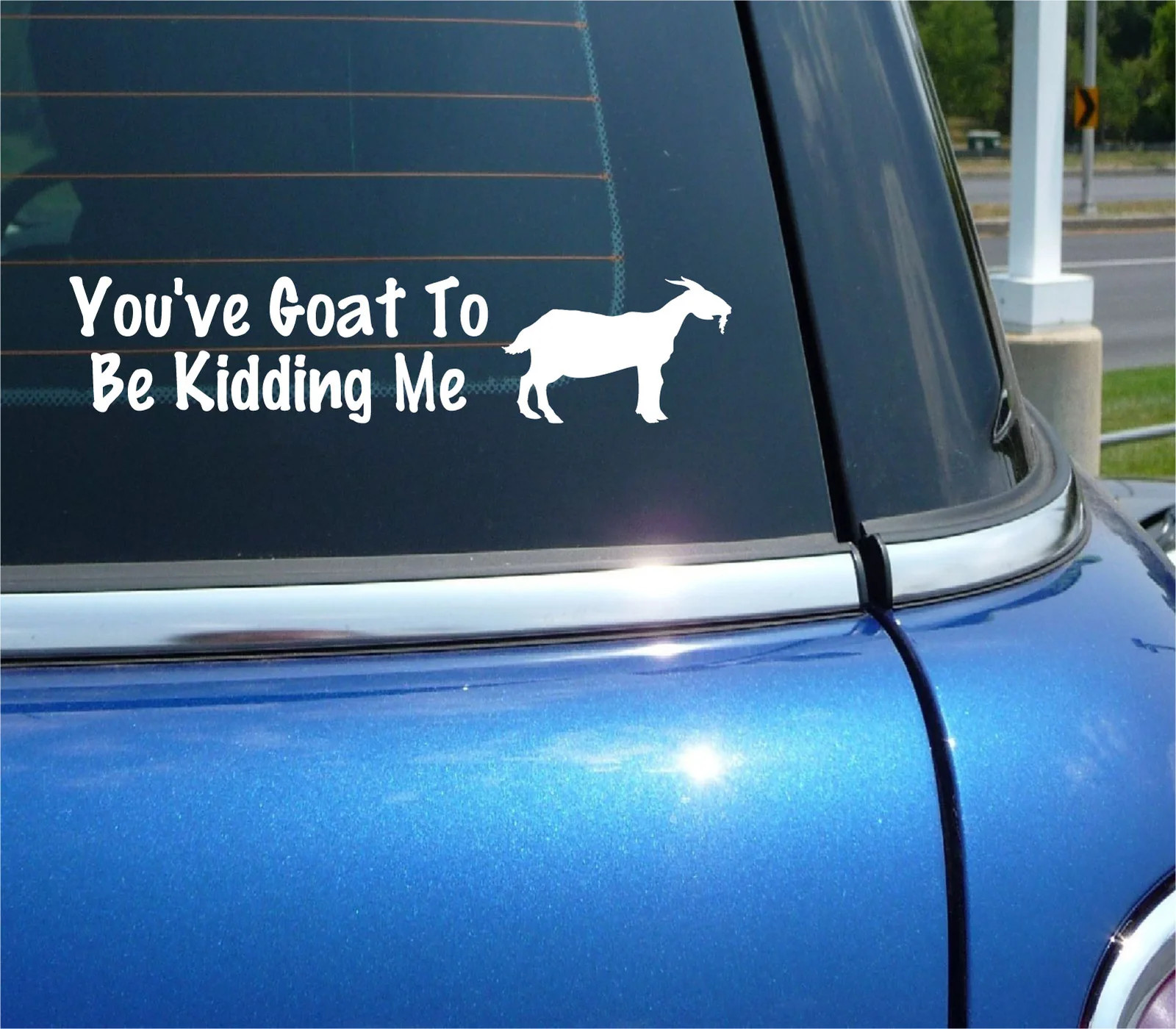 YOU'VE GOAT TO BE KIDDING ME FARM PET ANIMAL YOGA DECAL STICKER FUNNY CAR TRUCK