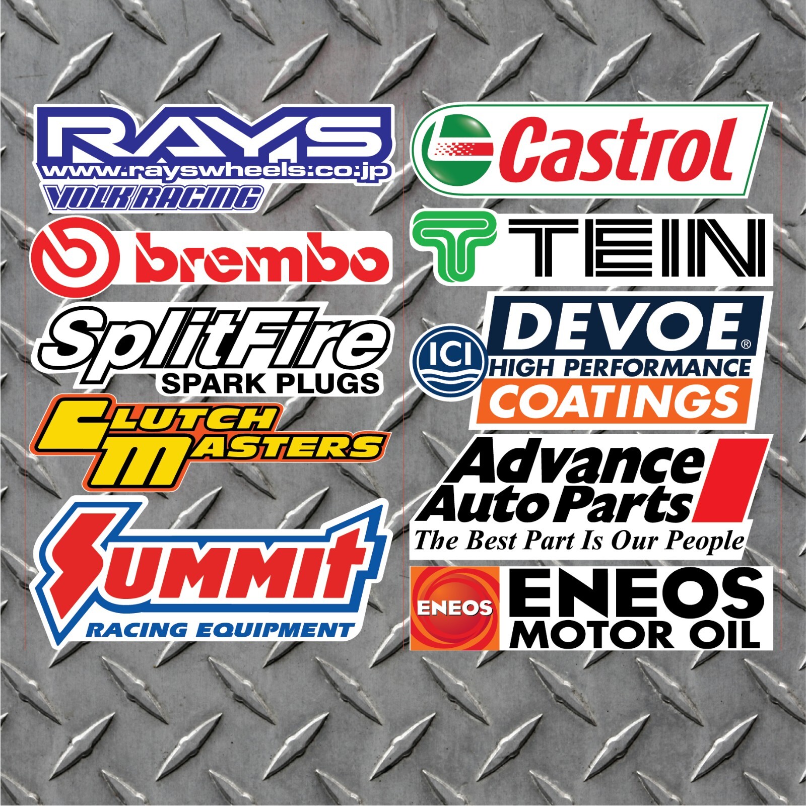 10 Large Racing Decals Stickers Drag Race NHRA Nascar 5.5" Wide Each