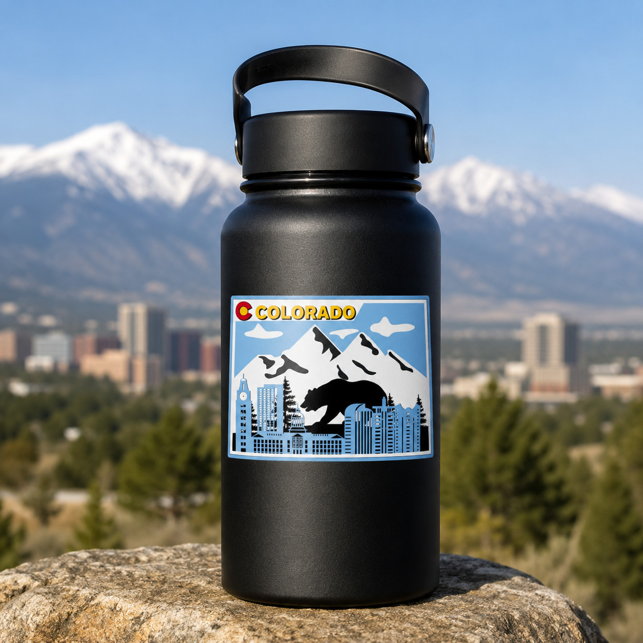 Colorado State Shape Skyline Vinyl Sticker 4×3 Inch Waterproof & Fade Resistant