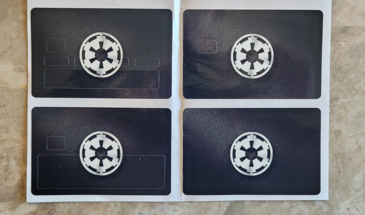 Star Wars Empire Card Decal Sticker for Credit Card or Debit Card Perfect Fit