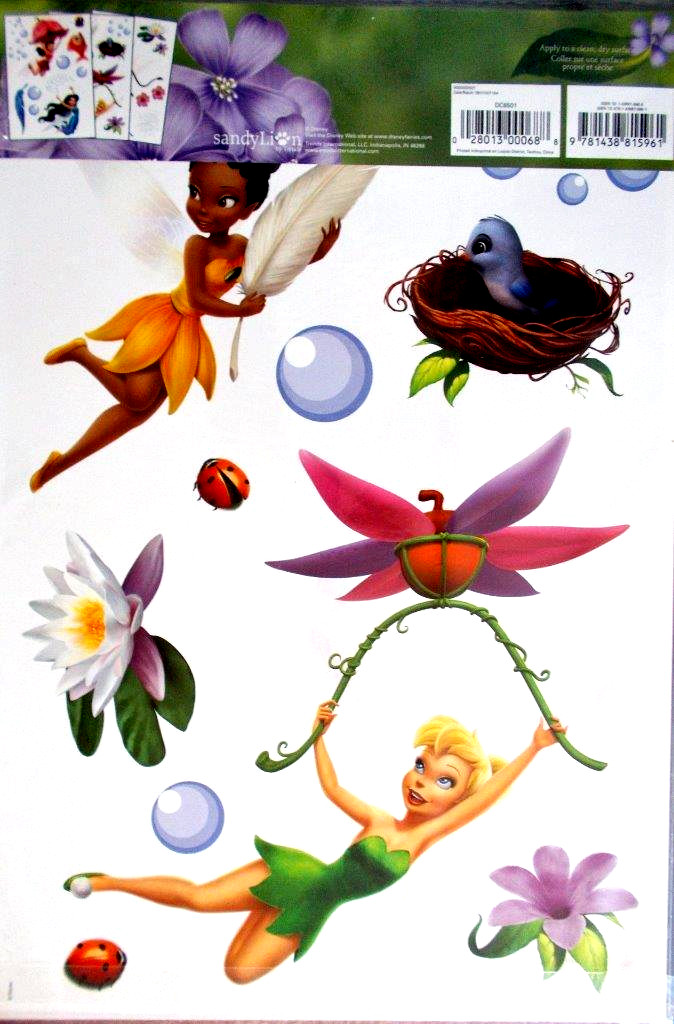 DISNEY FAIRIES Tinkerbell & Friends 48 REMOVABLE WALL STICKERS NEW FREE SHIP