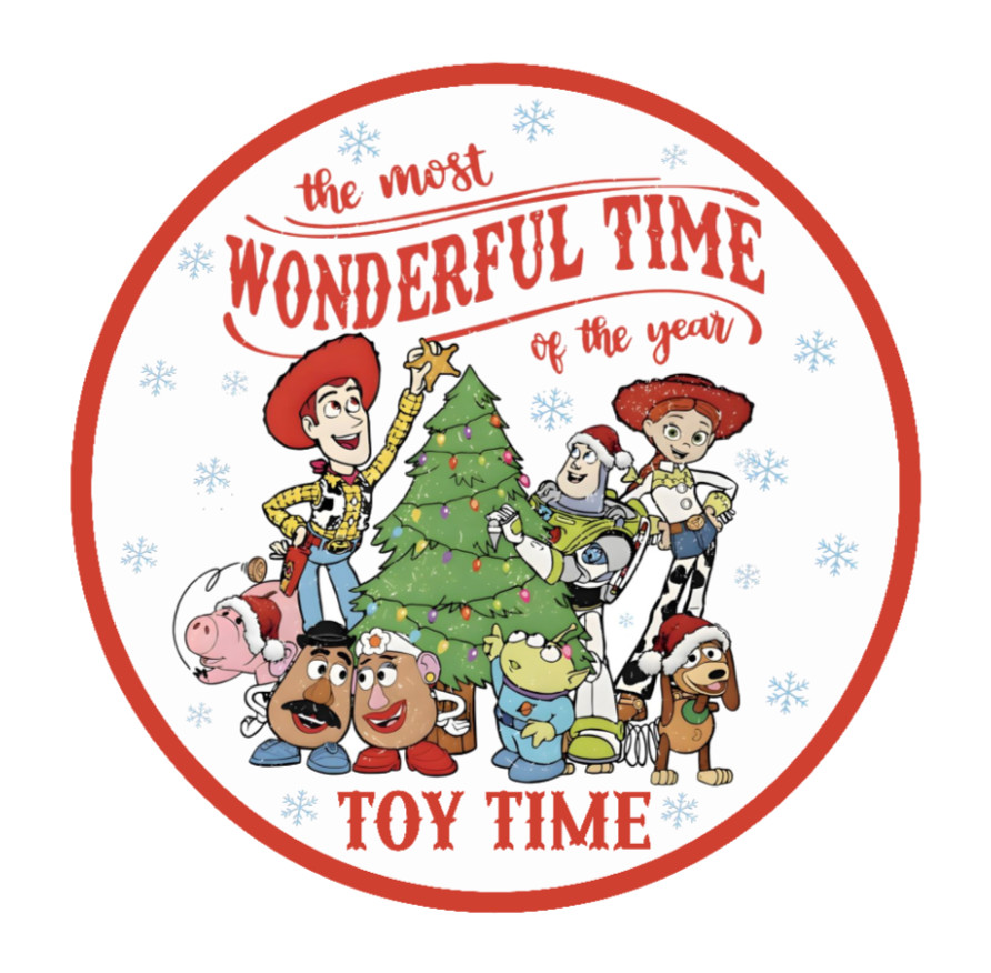 Christmas – Toy Story "Toy Time" – 4" Vinyl Decal Sticker Gift Decor Tumbler