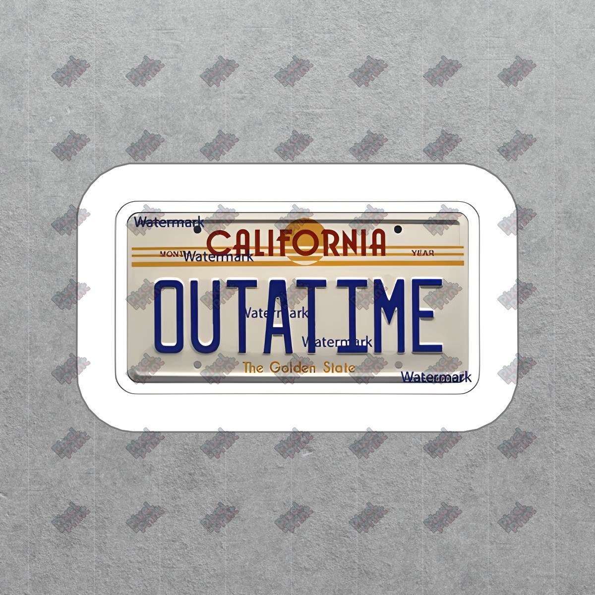 California License Plate Vinyl Sticker OUTATIME Decal Perfect for Car #666771