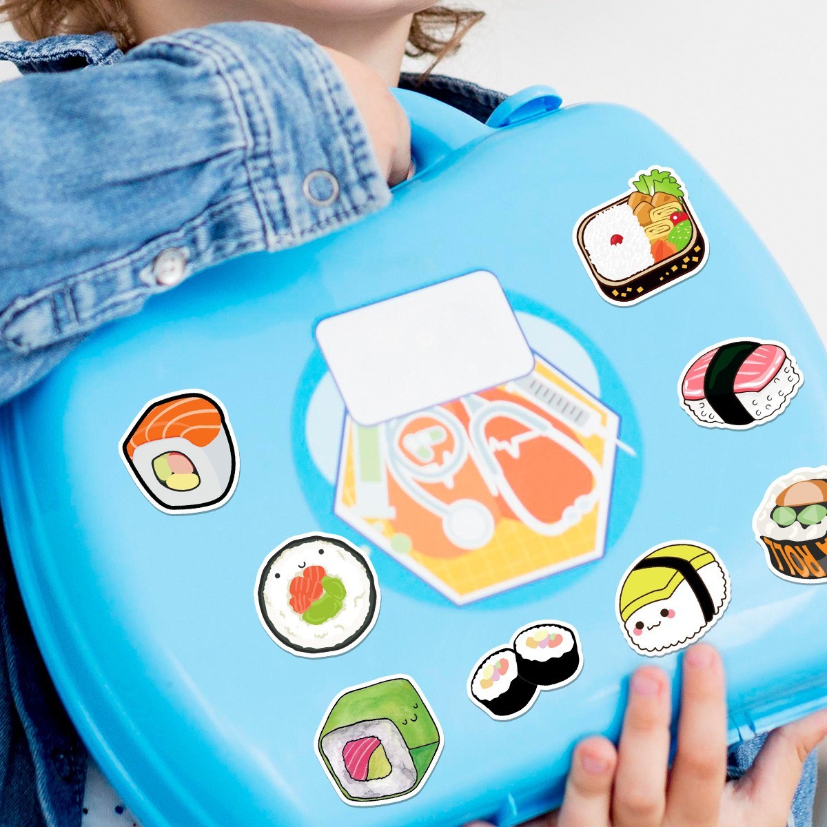 50pcs Waterproof Vinyl Stickers Sushi Japanese Food Luggage Phone Laptop Car