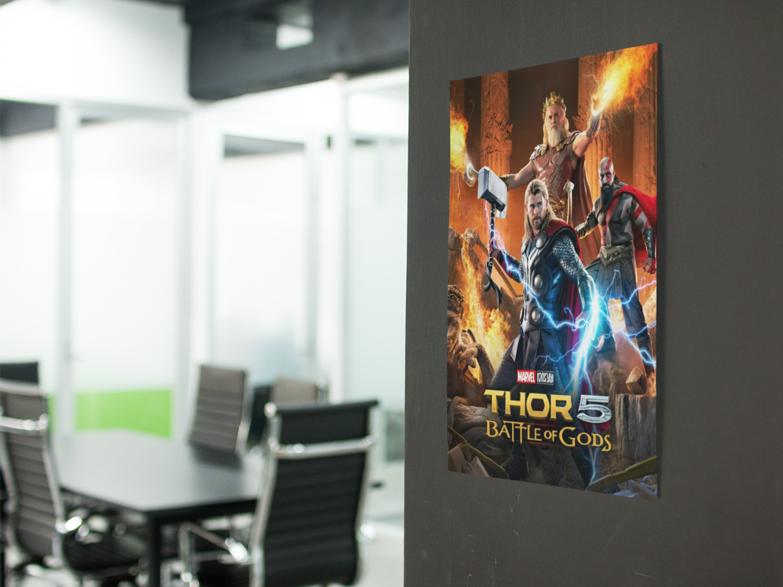 Mythic Thunder Warrior Style Wall Vinyl Decal Poster Removable Adhesive
