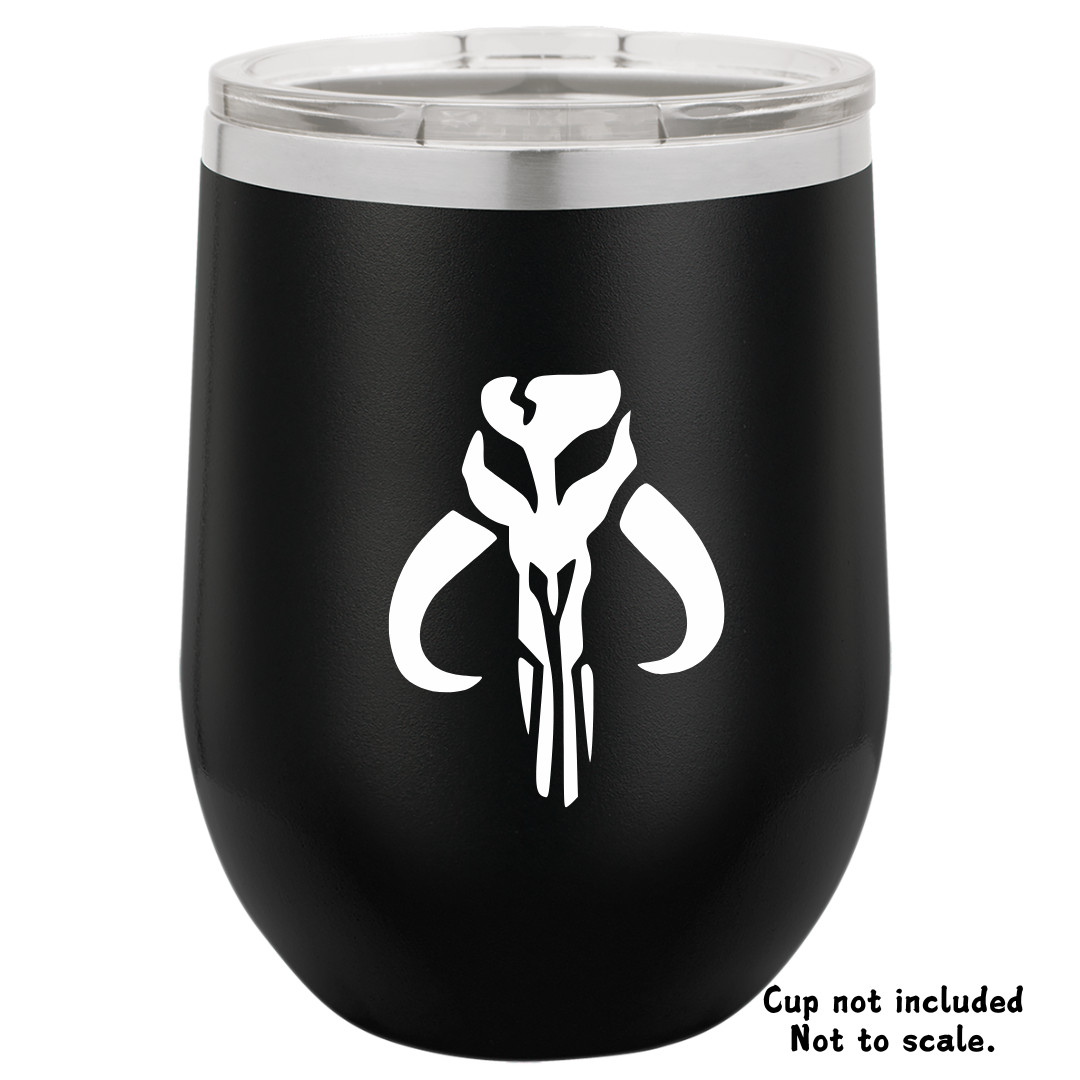Bantha Skull Mandalorian Decal – Boba Fett, Baby Yoda, Star Wars, Car Window