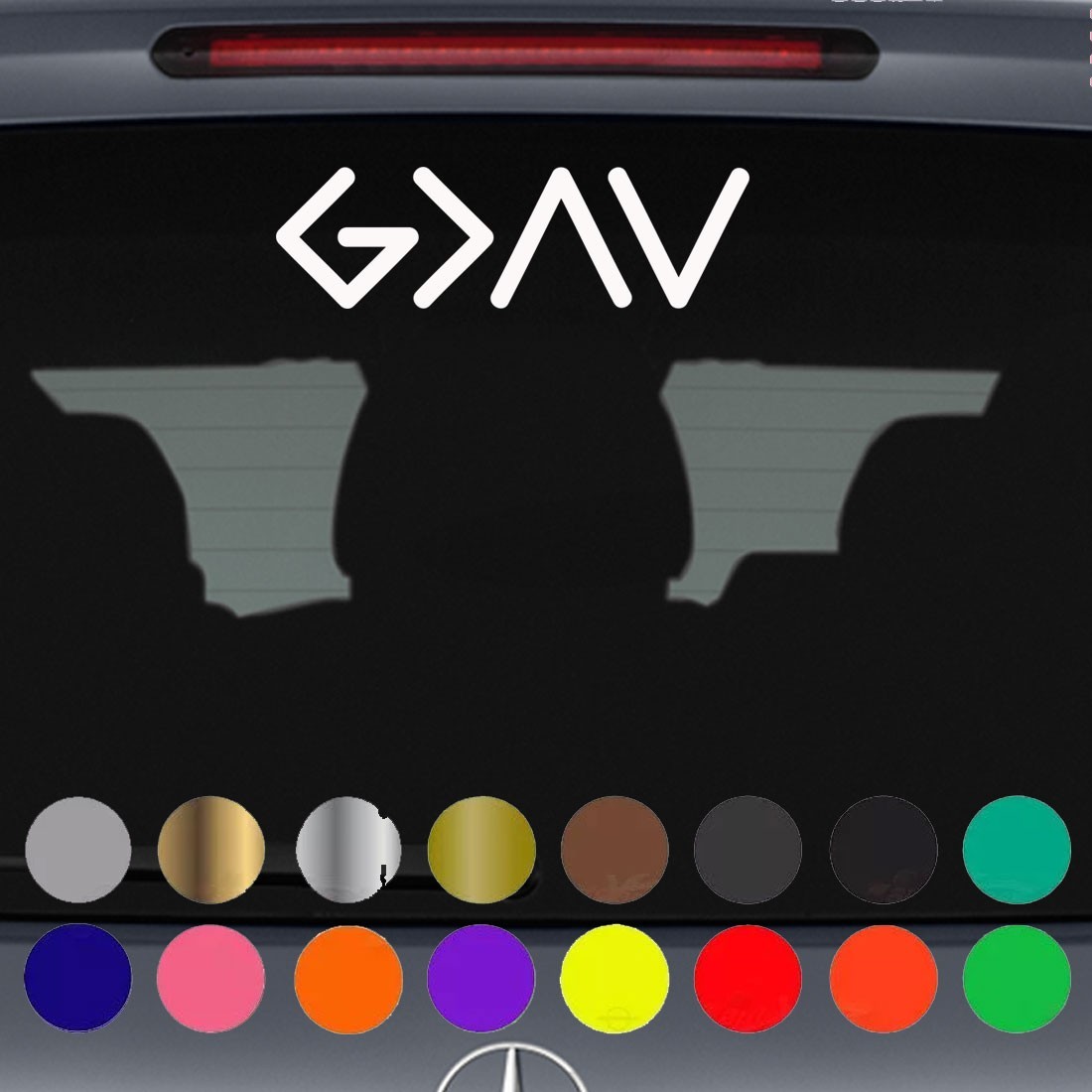 God is Greater than Highs and Lows Vinyl Die Cut Decal Sticker Christian Faith