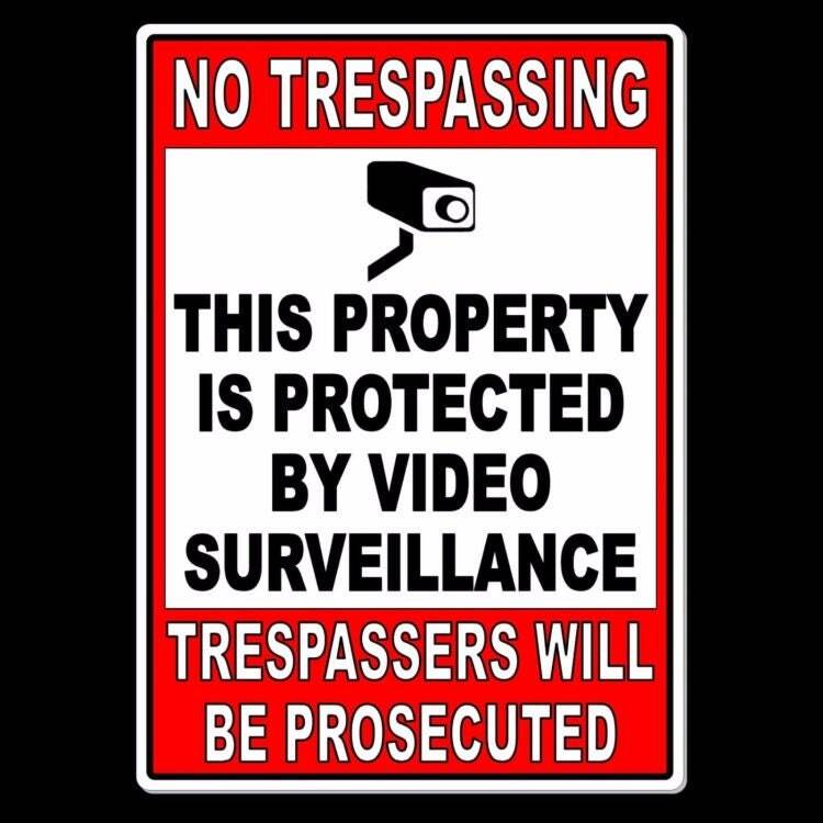 Property Protected Video Surveillance Security Camera Sign / Decal / MS10