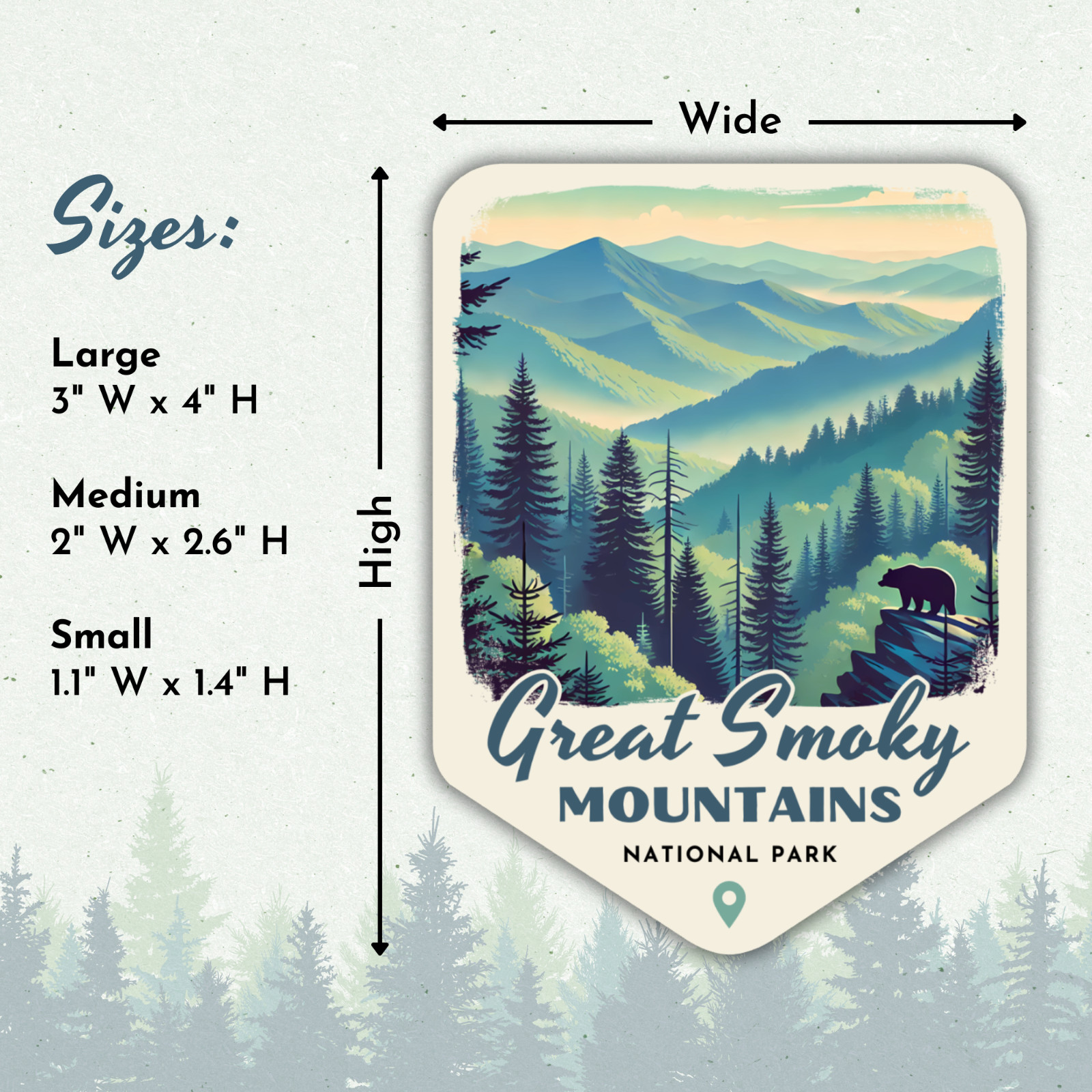 Pinnacles National Park California Sticker Retro Style Waterproof Vinyl Decal