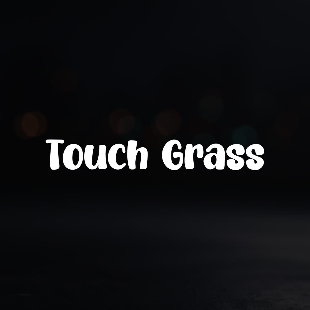 8in Vinyl Decal Sticker – "Touch Grass"
