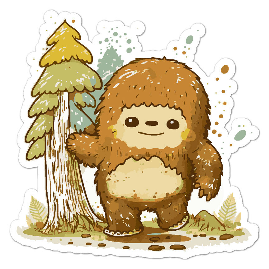 Yeti Bigfoot Sasquatch, Vinyl Decal Sticker, Indoor Outdoor, 3 Sizes, #9258