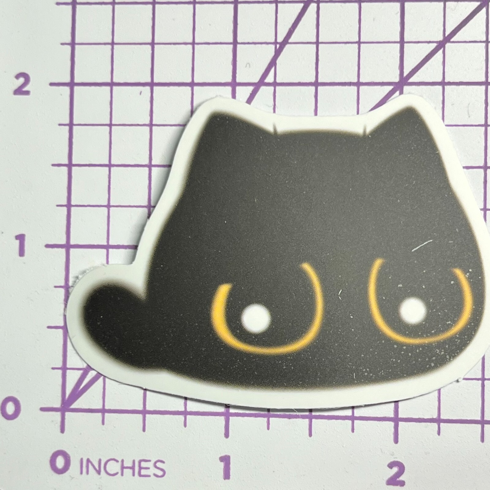 Black Cat Sad Eyes Emo Kawaii -Mystery Cat Vinyl Decal Sticker Bomb Catitude