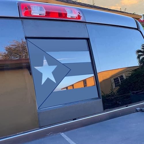 Xinghe for Tacoma 2005-2023 Rear Middle Window Puerto Rico Flag Decal Sticker
