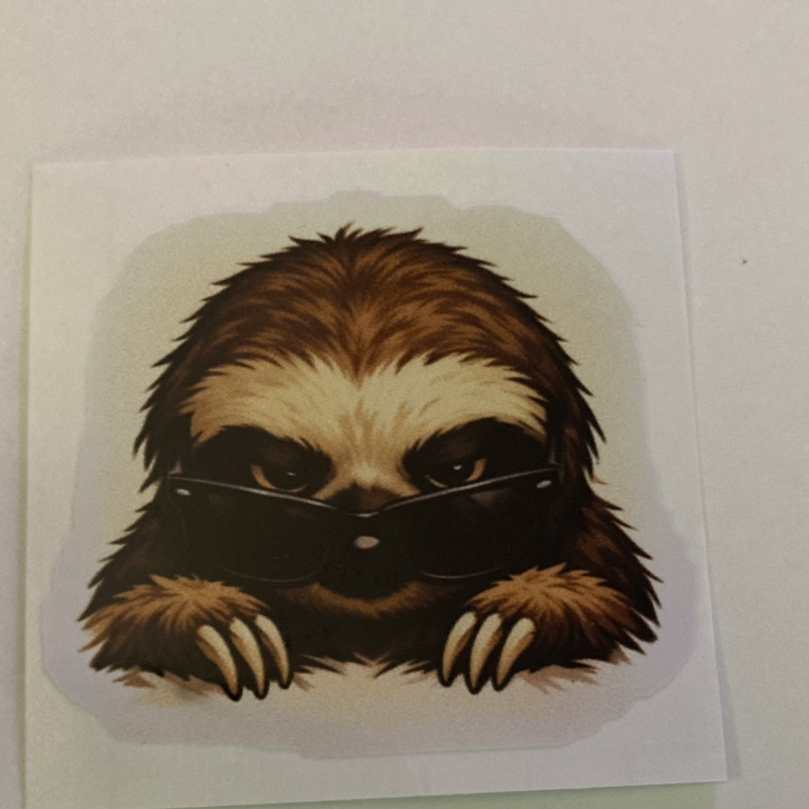 2 pcs Cartoon Sloth Vinyl Sticker Set, Pop Art, Animal Print, Decorative, Humor