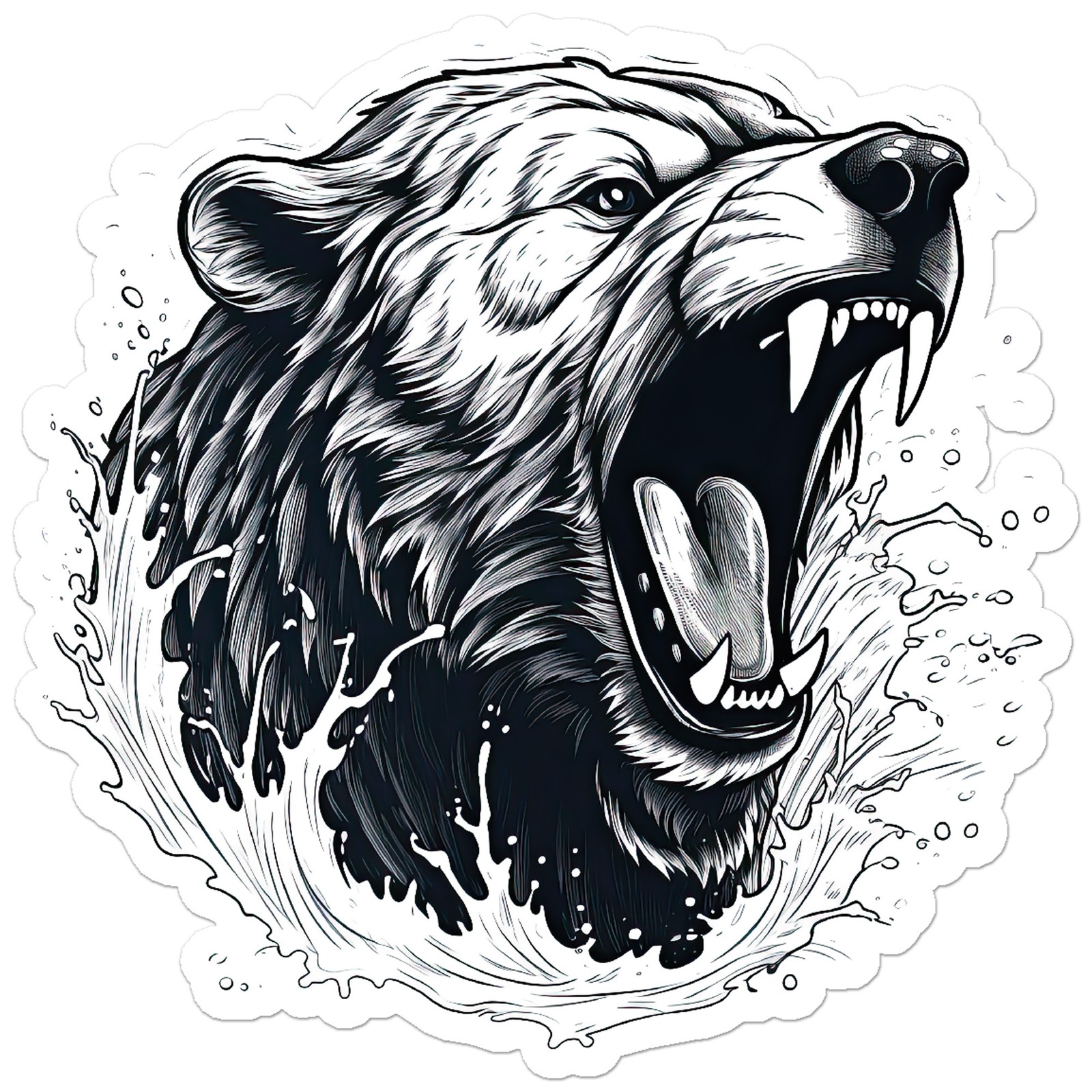 Grizzly Bear – Vinyl Decal Sticker – Car Window Laptop – ebn9519