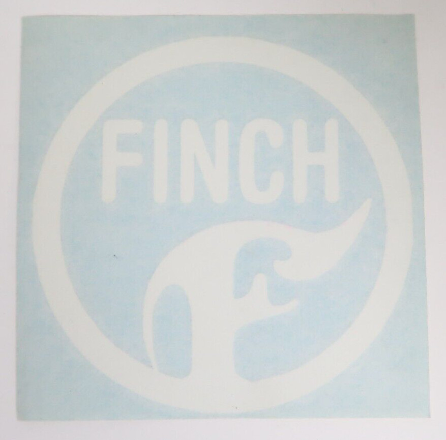 Finch Blue and White Sticker Decal Rock Band 4" x 4" Decal