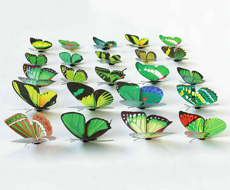 Artificial Butterflies with Magnet Home Decorations 12 24 36 100 pcs / Pack Set